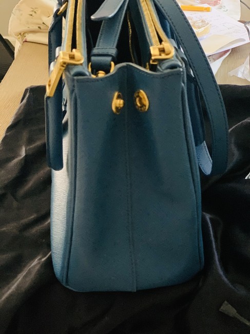 Prada Lux Saffiano Small Cobalt Blue Leather Tote