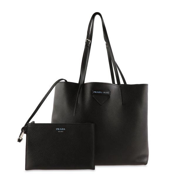 Prada Lux Shopping Black Leather Tote