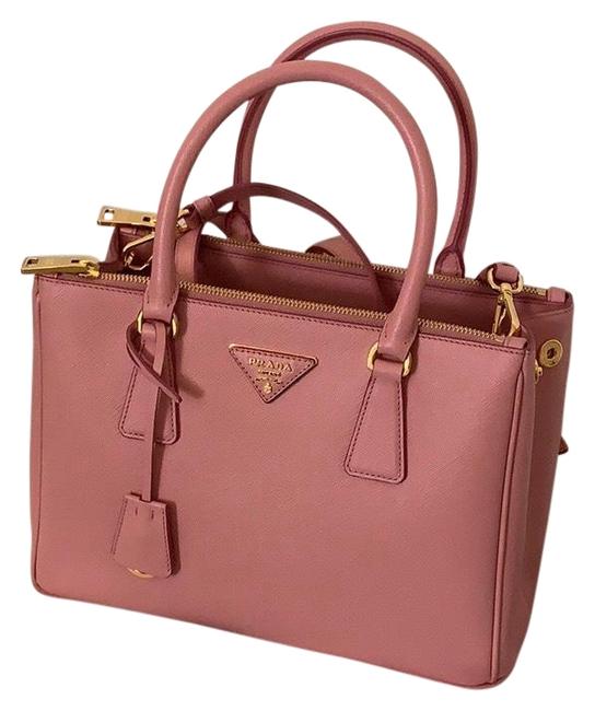 Prada Luxe Saffiano Pink Leather Tote