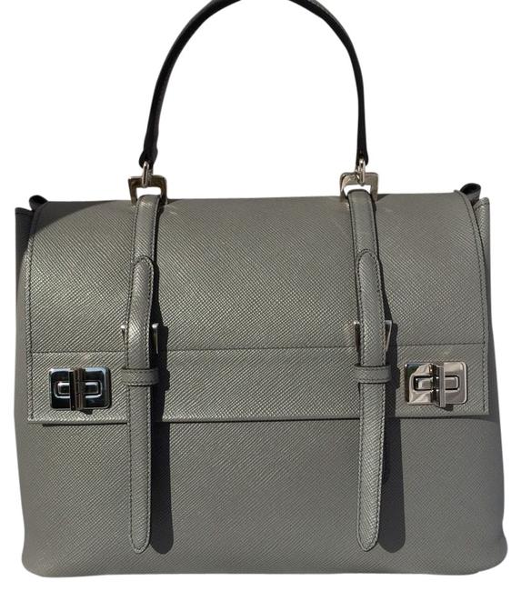 Prada Saffiano Bn2789 Handbag Marmo Gray Leather Tote