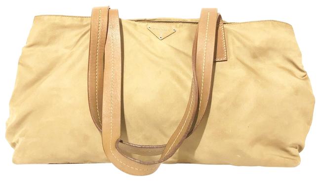 Prada Medium Tan Nylon Tote