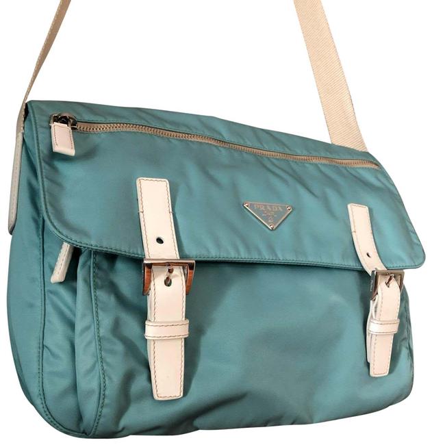 Prada Messenger Bag Blue Tote
