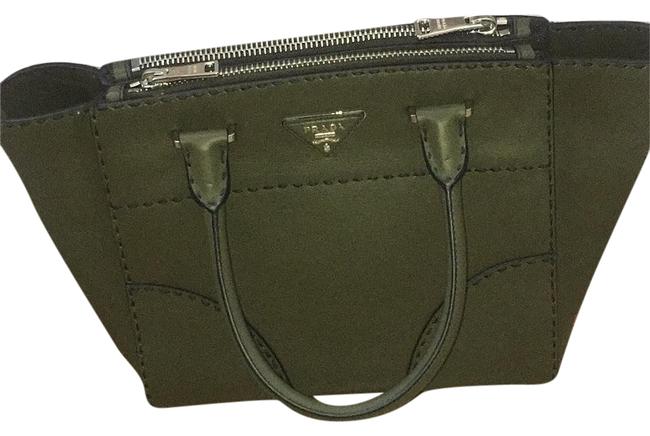 Prada Military Green Calf Skin Tote