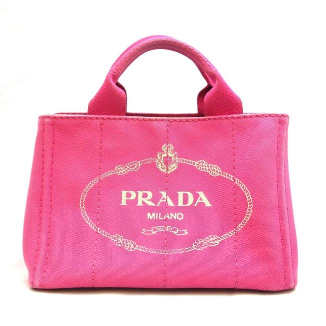 Prada Mini Canapato Fuchsia Bn2439 Ladies Hand Pink Canvas Tote
