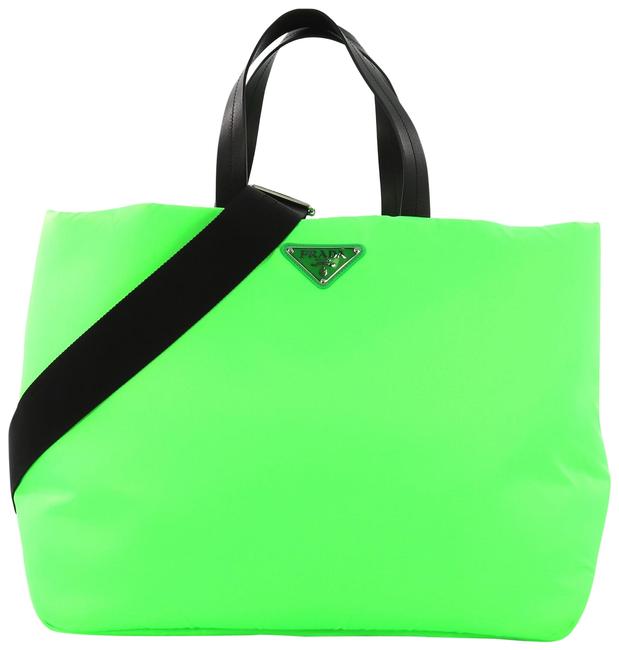 Prada Padded Medium Green Tessuto Tote