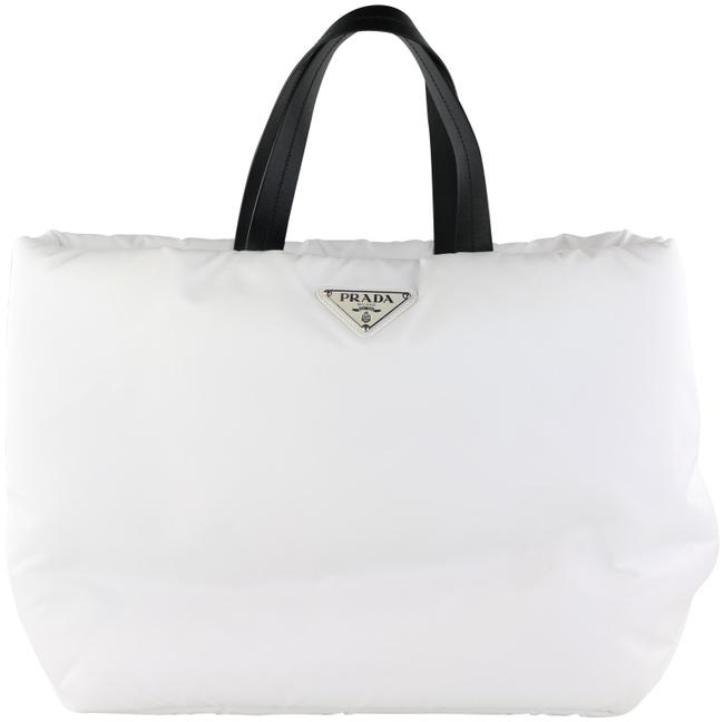 Prada Padded White Nylon Tote