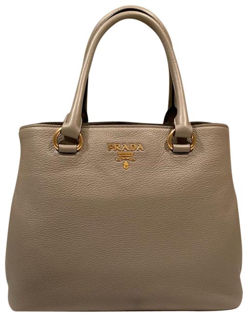 Prada Phenix Vitelli Borsa A Mano Handbag Grey Leather Tote
