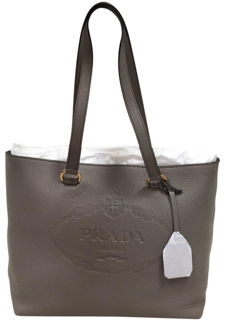 Prada Phenix Vitello Logo 1bg100 Argilla Tote