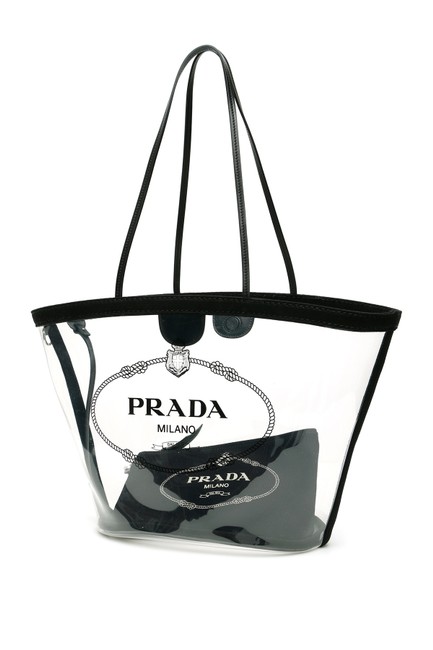 Prada Plexi Shopper Black Tote