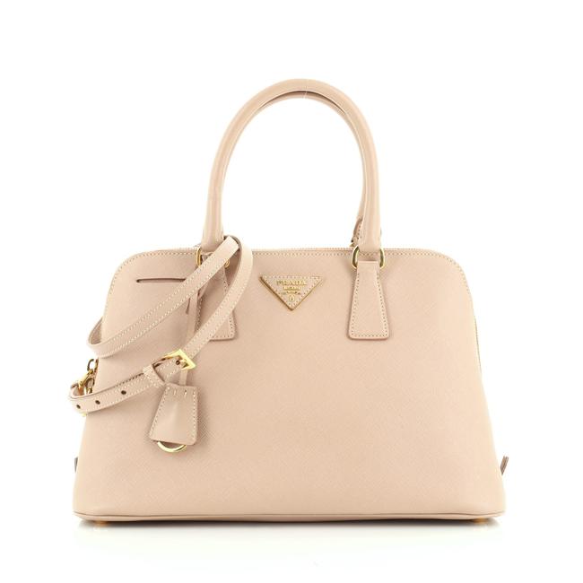 Prada Promenade Medium Neutral Saffiano Leather Tote