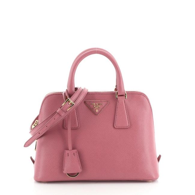 Prada Promenade Saffiano Small Pink Leather Tote