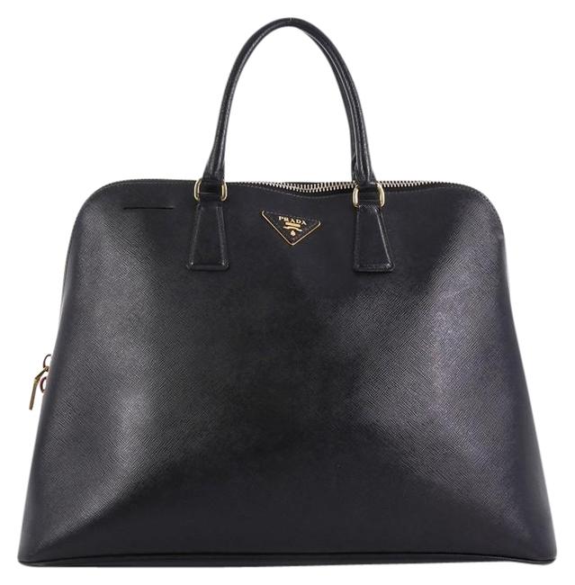 Prada Promenade XL Saffiano Black Leather Tote