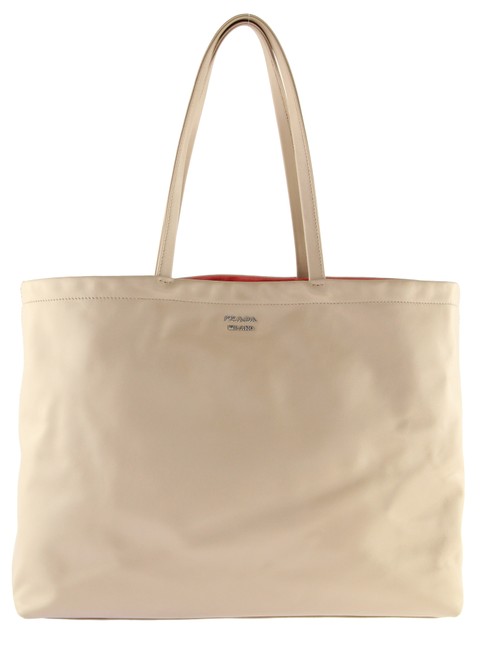 Prada Reversible Beige Leather Tote