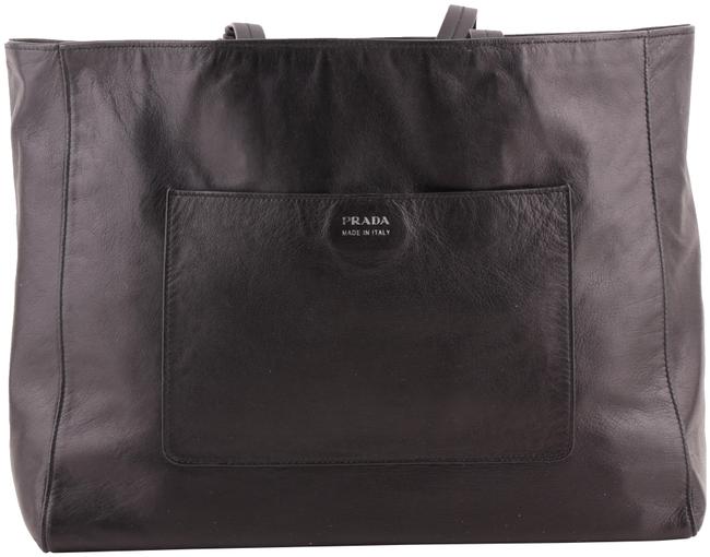 Prada Reversible Black Leather Tote