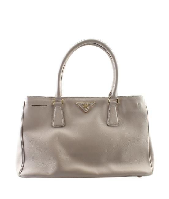 Prada Saffiano 164581 Beige Leather Tote