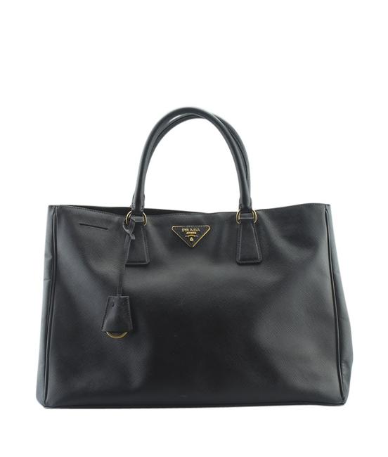 Prada Saffiano 165276 Black Leather Tote