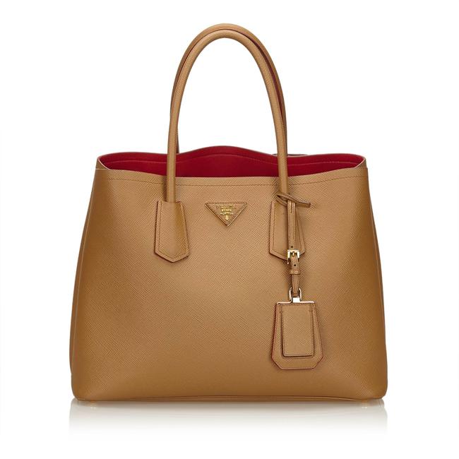 Prada Bag Saffiano Brown Leather X Others Tote