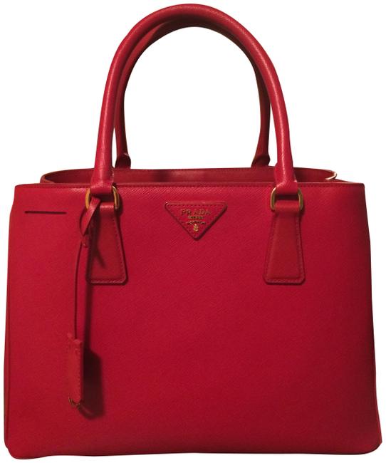 Prada Saffiano Fuoco Leather Tote
