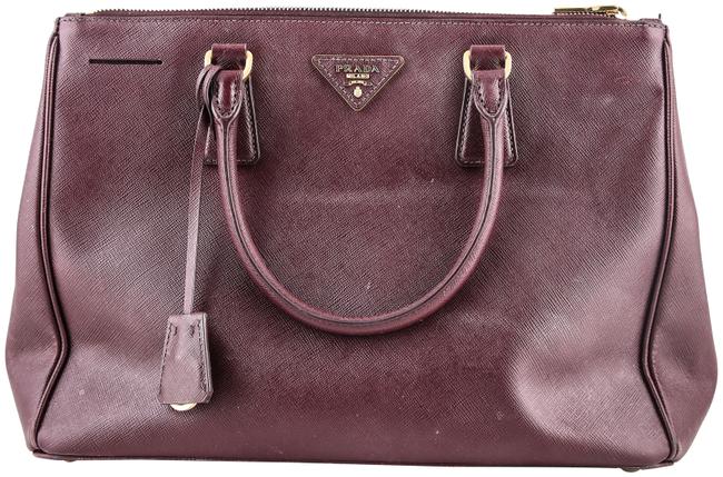 Prada Lux Saffiano Dark Plum Tote