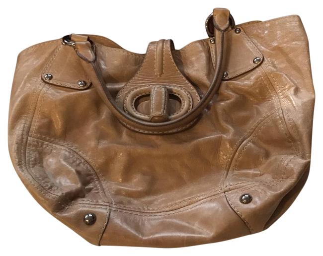 Prada Shine Dark Beige Vitello Leather Tote