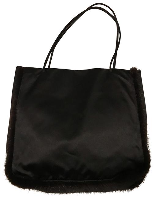Prada Shiny Canvas Black Tote