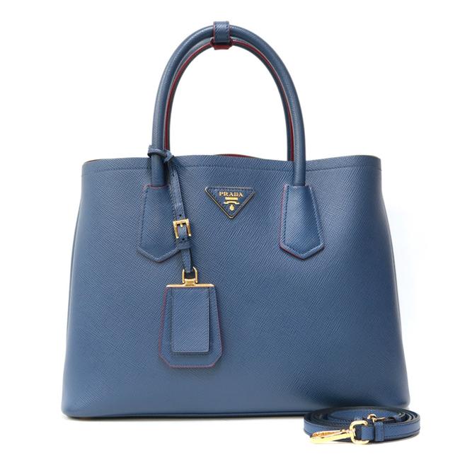 Prada Shoulder Bag Blue Tote