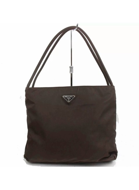 Prada Shoulder Bag Brown Nylon Tote