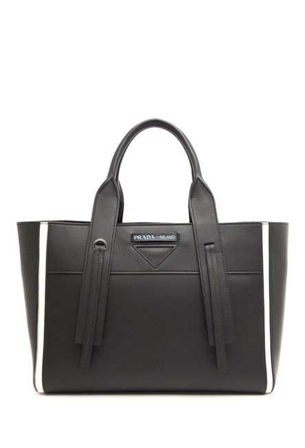 Prada Shoulder Bag Ct New Overture Black Leather Tote