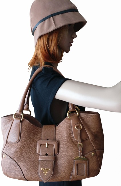 Prada Shoulder Bag Flap Leather Tote