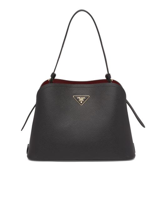 Prada Shoulder Bag Matinee Black Saffiano Leather Tote