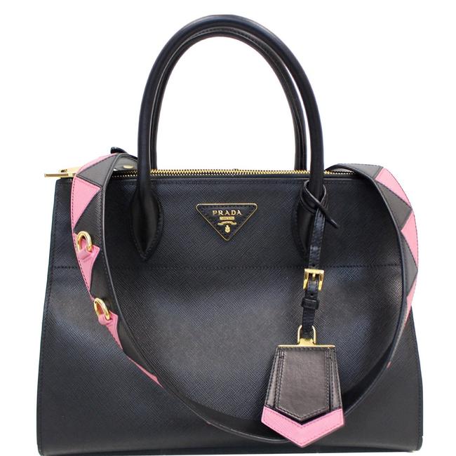Prada Shoulder Bag Paradigme Saffiano Black Leather Tote