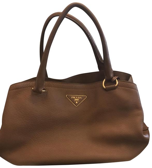 Prada Shoulder Bag Brown Leather Tote