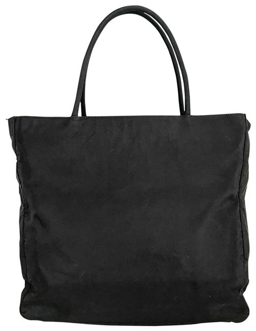 Prada Side Logo Black Nylon Tote