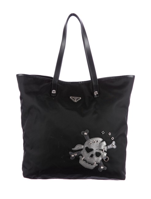 Prada Skull Tessuto Black Nylon Tote