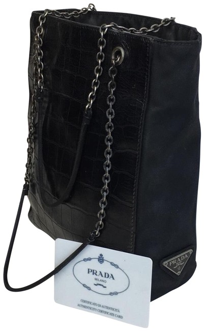 Prada Small Black Nylon Tote