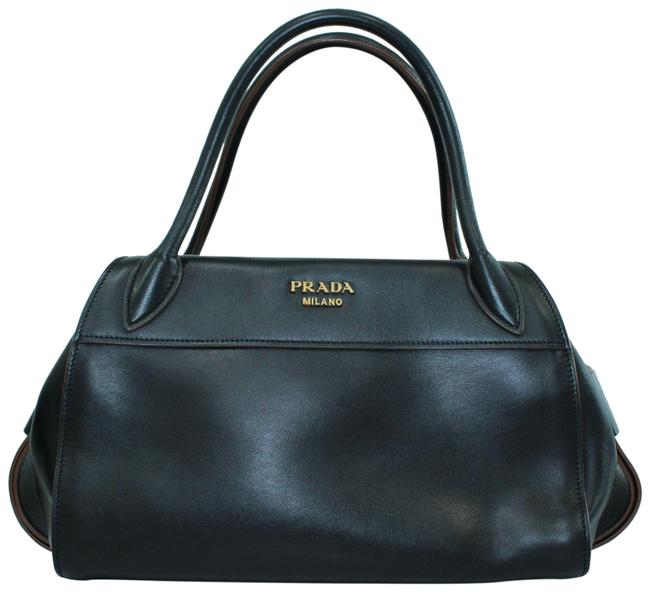 Prada Small City Handbag Black Calfskin Leather Tote
