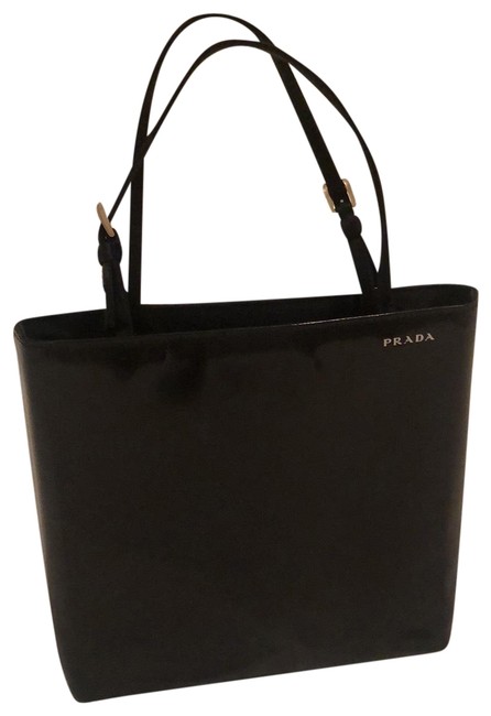 Prada Small Patent Purse Black Tote