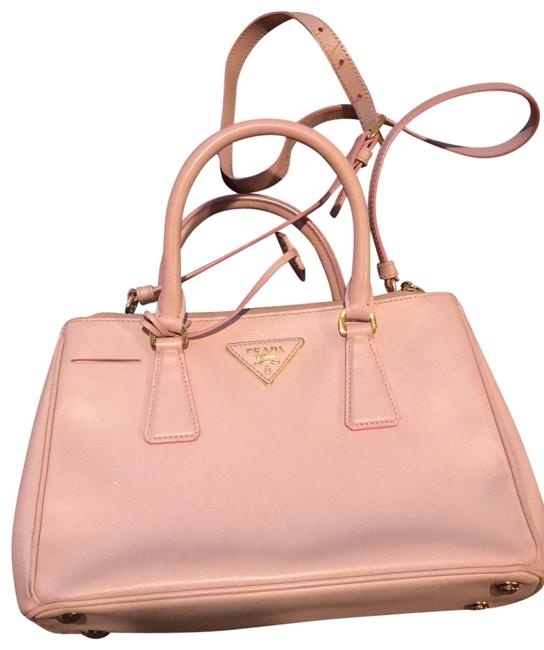 Prada Soft Small Pink Saffiano Leather Tote