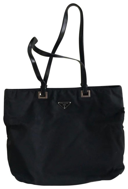 Prada Tessuto  Leather Black Nylon Tote
