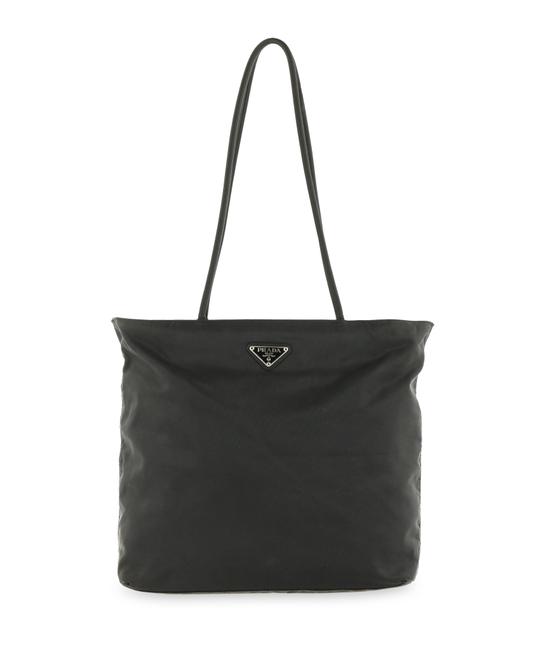 Prada Tessuto Black Canvas Tote