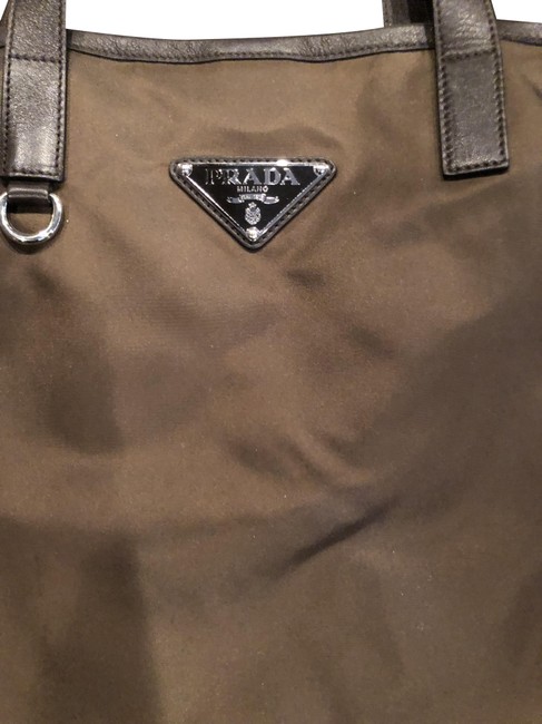 Prada Tessuto Brown Canvas Tote