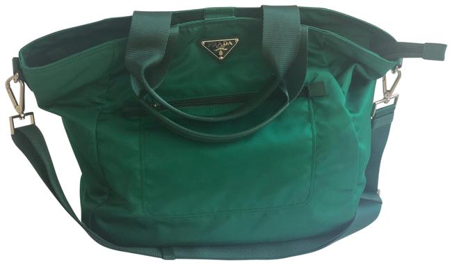 Prada Tessuto Oleandro Green Nylon Tote
