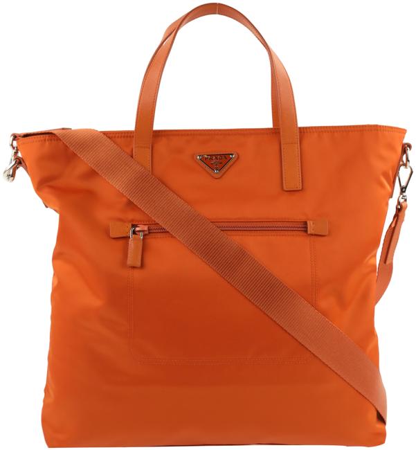 Prada Tessuto Orange Nylon Tote