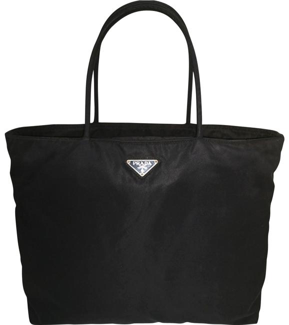 Prada Tessuto Shoulder Noir Black Nylon Tote
