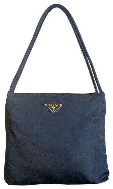 Prada Tessuto Small ShoulderHandbag Black Nylon Tote