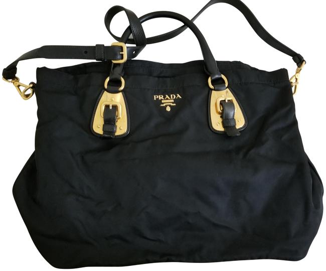 Prada Bag Tessuto Soft Ca Black Nylon + Leather Tote