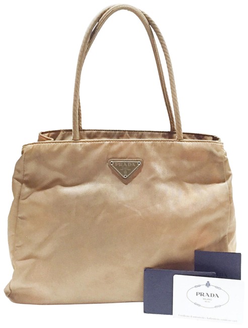 Prada Tessuto Vela Sport City Tan Nylon Tote