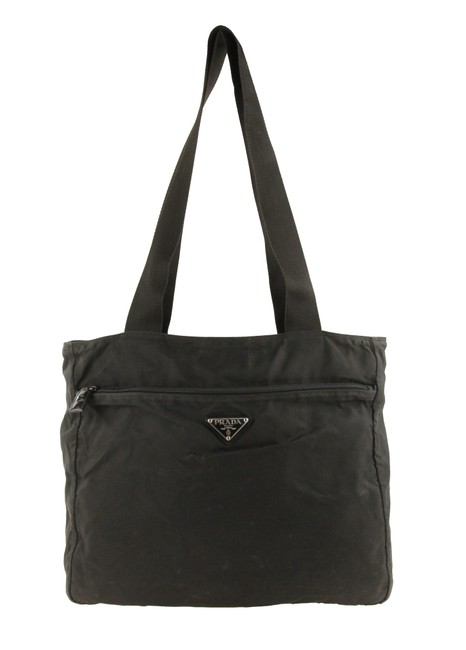 Prada Tessuto Zipper Black Nylon Tote