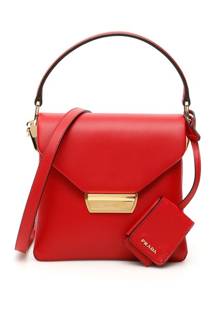 Prada Top Handle Bag Red Tote
