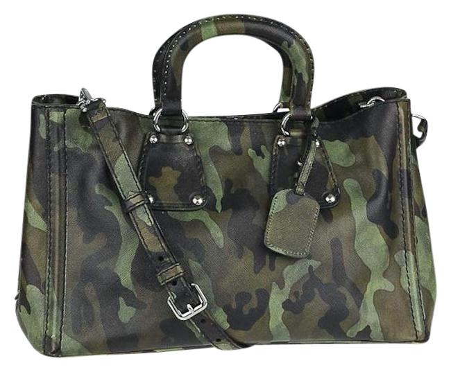 Prada Top Handle Mimetico Saffiano Camouflage Leather Tote
